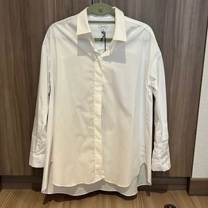 Cuyana poplin oversized shirt